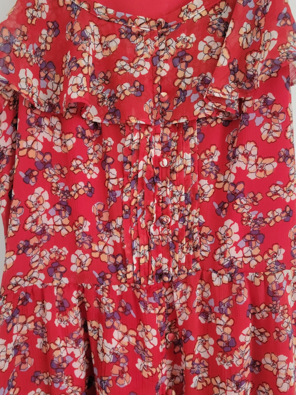 ELLE Red Floral Ruffle Sundress - Picture 2 of 3